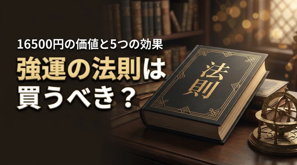 強運の法則の本は買うべき？16500円の価値と5つの成功効果を検証