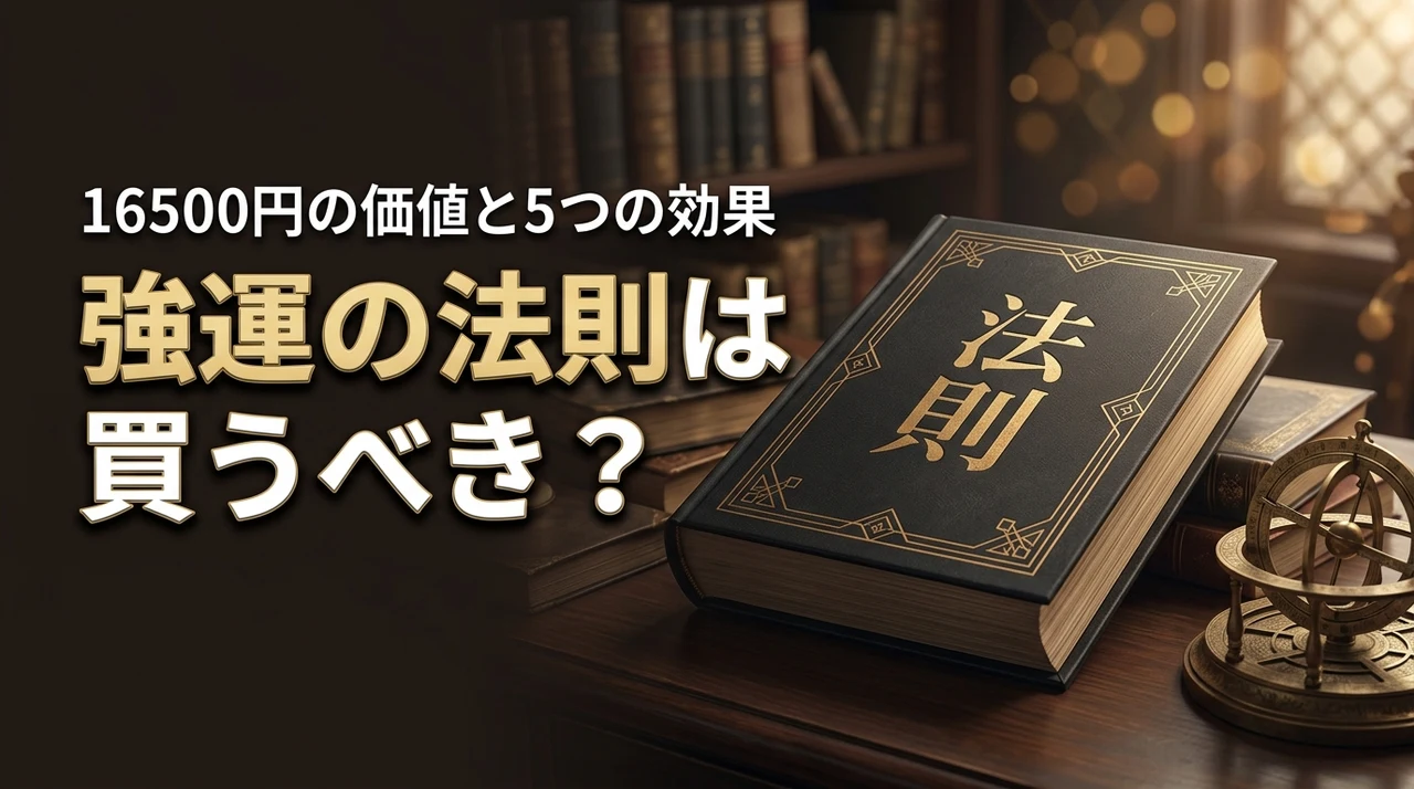 強運の法則の本は買うべき?16500円の価値と5つの成功効果を検証