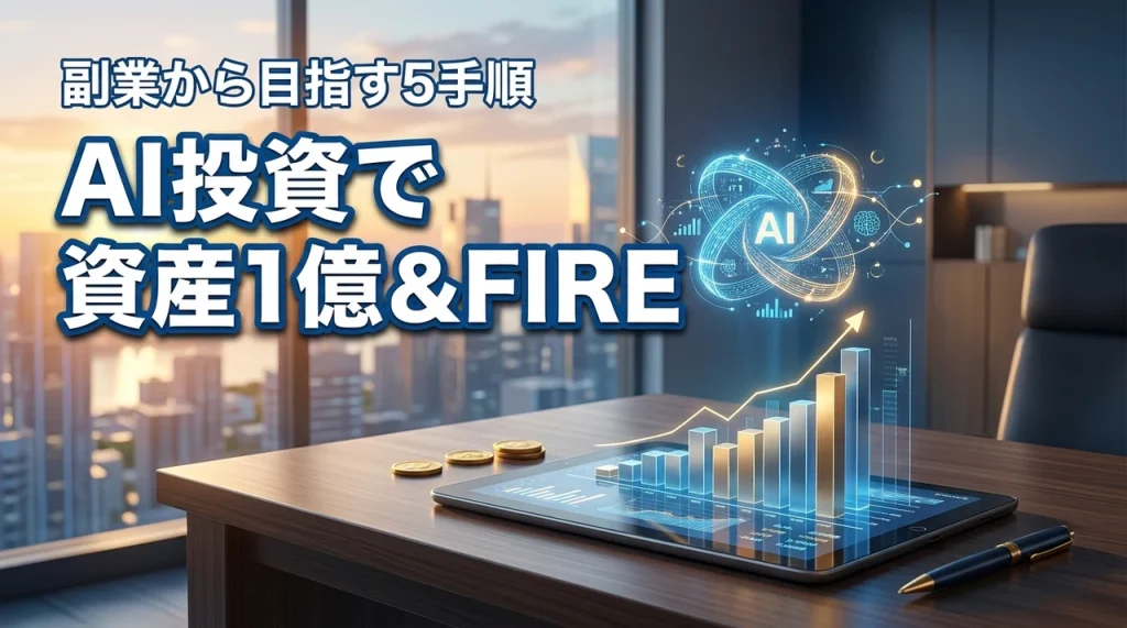 AI投資で成功し副業からFIREを目指す！資産1億を築く5つの全手順