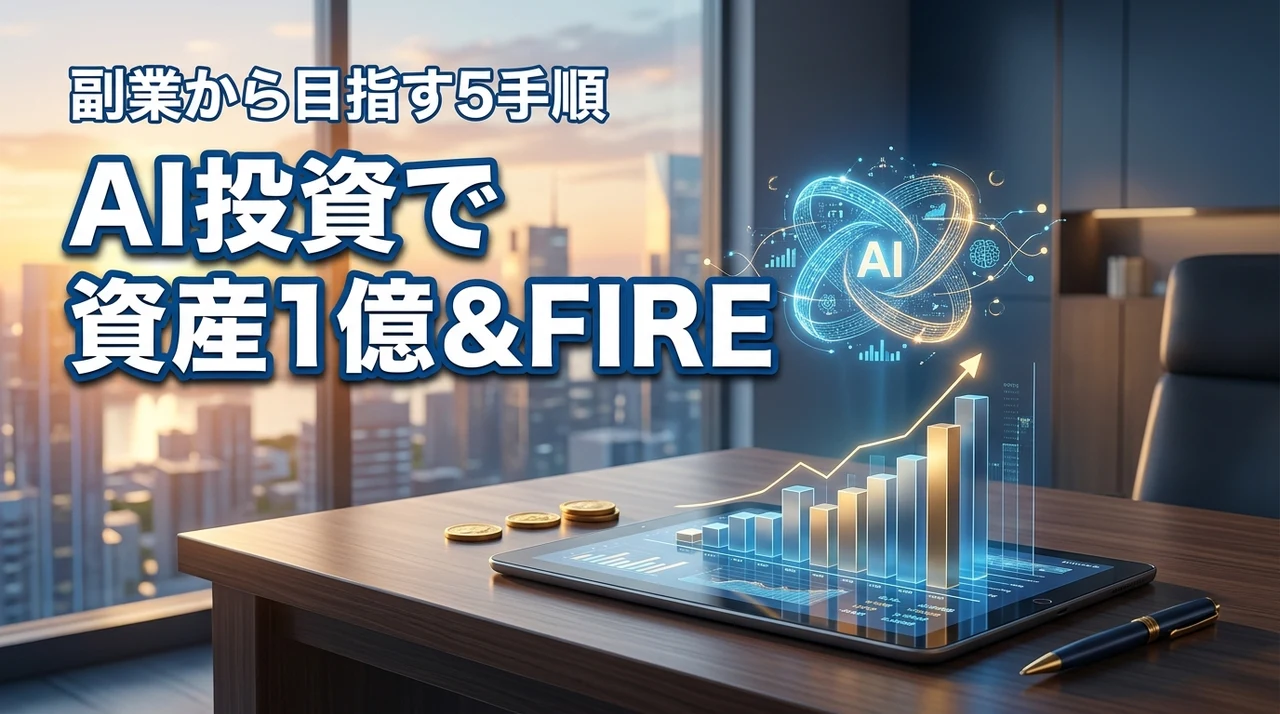 AI投資で成功し副業からFIREを目指す!資産1億を築く5つの全手順