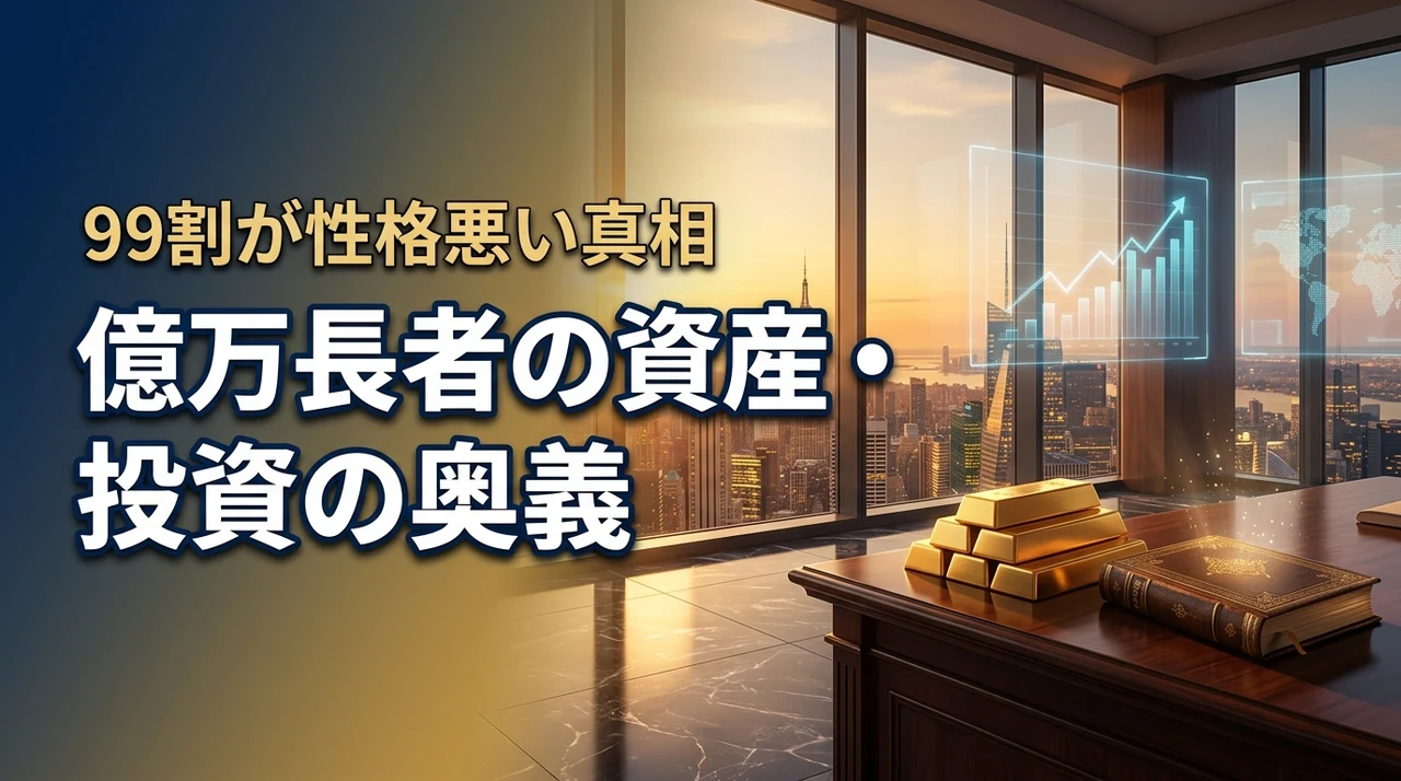 億万長者の成功を掴む資産と投資の奥義!実は9割が性格悪いと言われる衝撃の真相(記事のアイキャッチ画像)