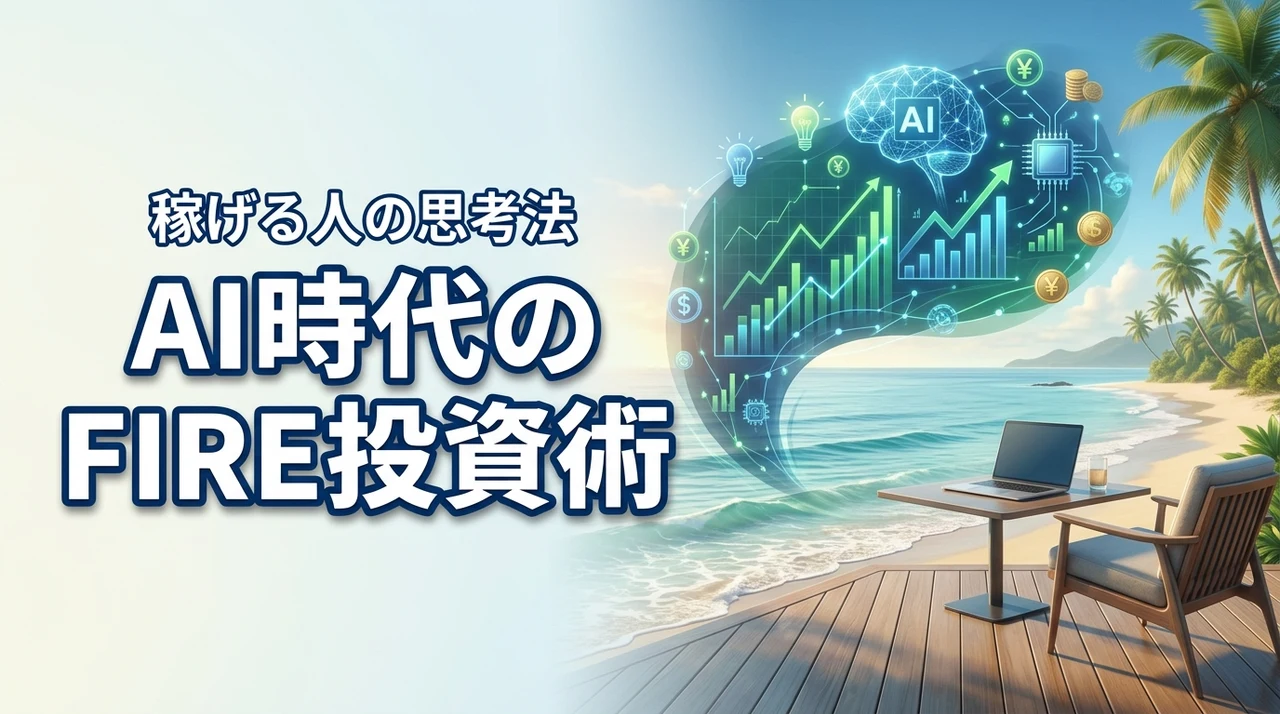 AI時代の市場と相場を読み株式投資でFIREへ！稼げる人と稼がない人の思考法（記事のアイキャッチ画像）