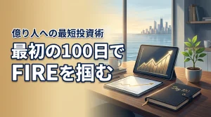 億り人投資家への近道！投資初心者が「最初の100日」で成功しFIREと人生を掴む（記事のアイキャッチ画像）