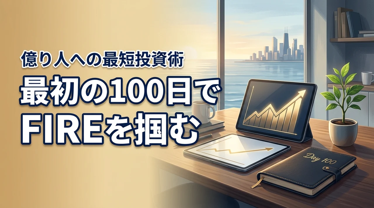億り人投資家への近道!投資初心者が「最初の100日」で成功しFIREと人生を掴む(記事のアイキャッチ画像)