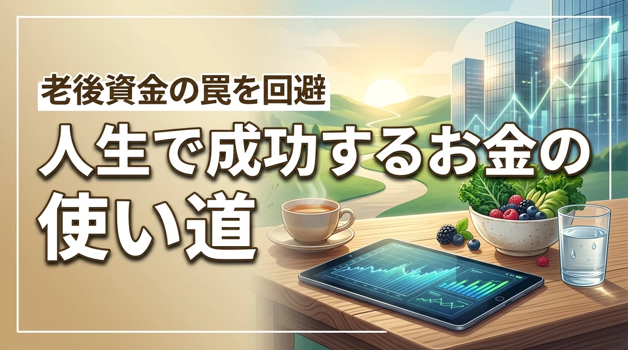人生で成功するお金の使い道!投資や資格・健康に注力して老後資金の罠を回避(記事のアイキャッチ画像)