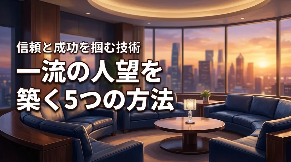 一流の人望で相手の心をつかみ信頼を得て成功のチャンスを掴む5つの方法（記事のアイキャッチ画像）