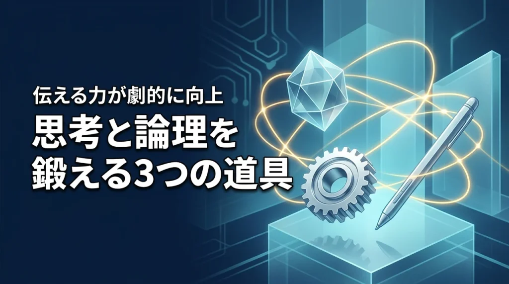思考と論理を武器に！3つの道具で考える力を鍛えコミュニ―ケーションを劇的に変える（記事のアイキャッチ画像）