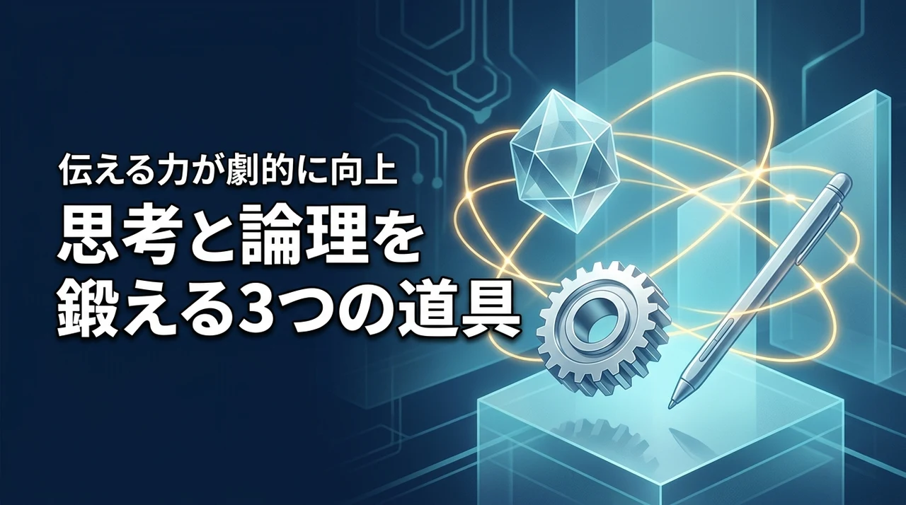 思考と論理を武器に！3つの道具で考える力を鍛えコミュニ―ケーションを劇的に変える（記事のアイキャッチ画像）
